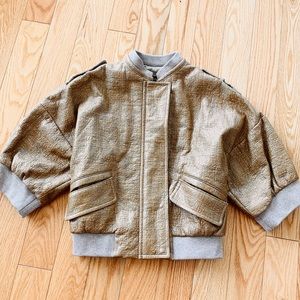 DOLCE & GABBANA Cropped Bomber Jacket
